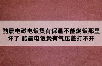 酷晨电磁电饭煲有保温不能烧饭那里坏了 酷晨电饭煲有气压盖打不开